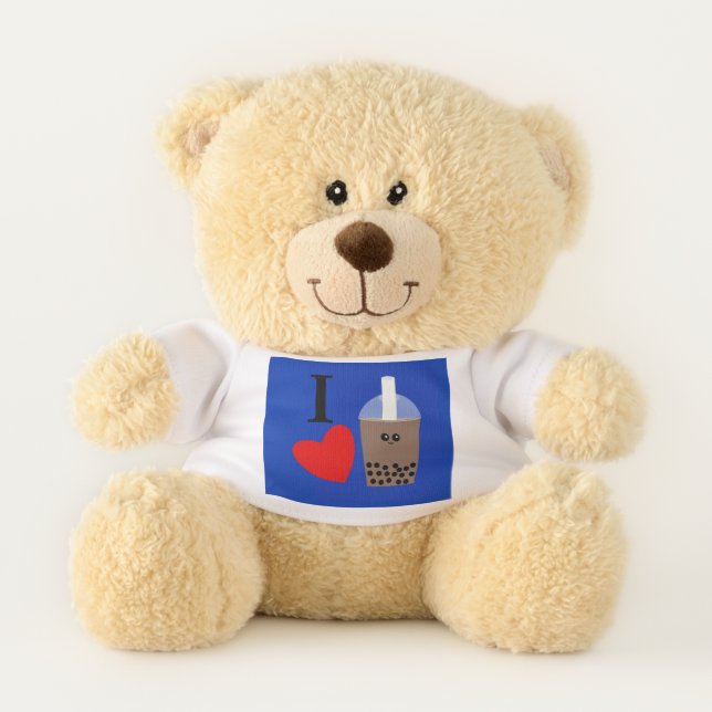 I Love Boba Drink #1 Teddy Bear  (Front)