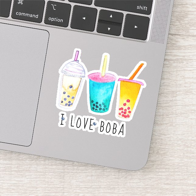 I Love Boba Sticker (Detail)