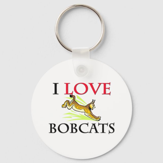 I Love Bobcats Keychain (Front)