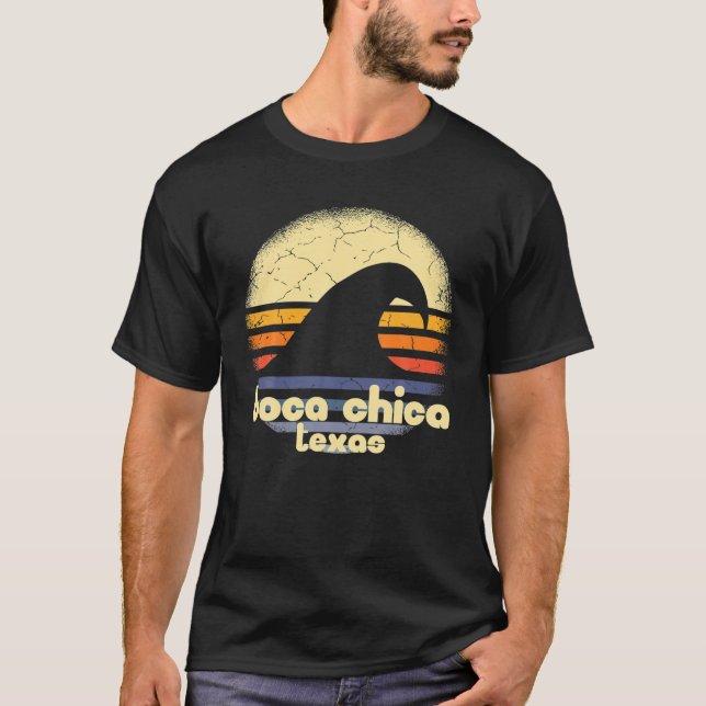 I Love Boca Chica Beach Texas Ocean Wave TX T-Shirt (Front)