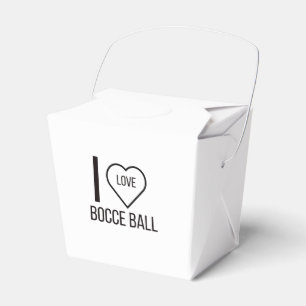 I LOVE BOCCE BALL FAVOR BOXES