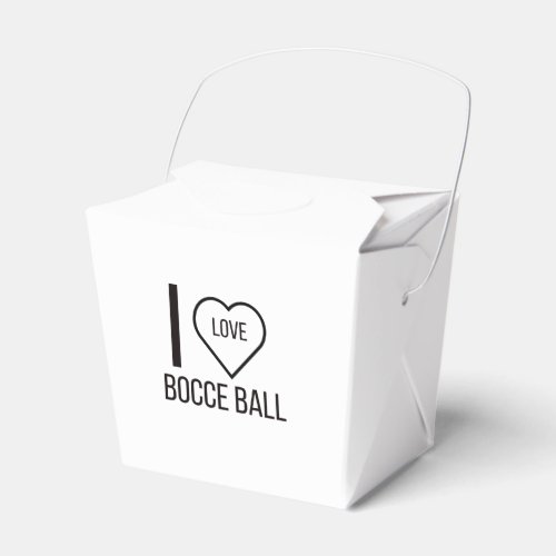 I LOVE BOCCE BALL FAVOR BOXES