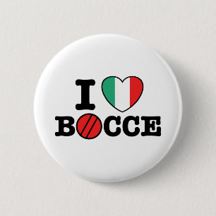 I Love Bocce Button