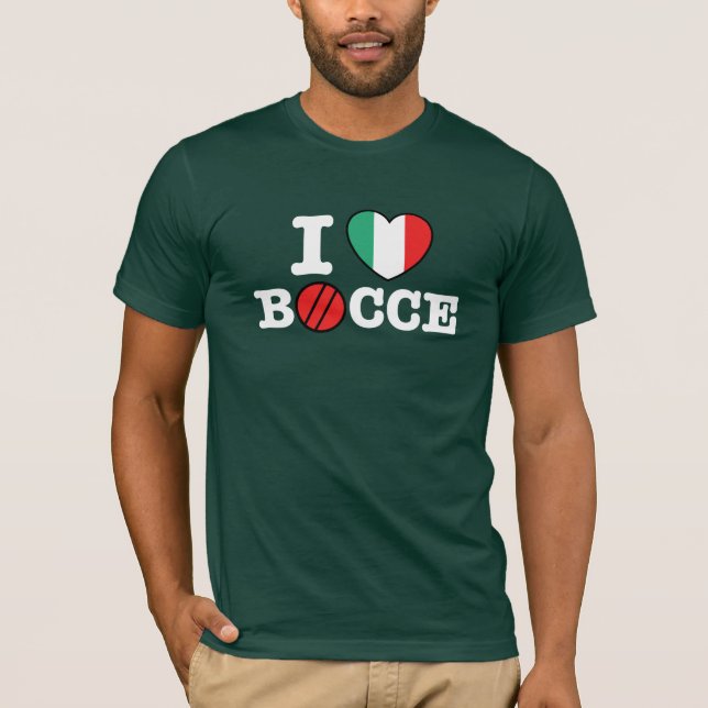 I Love Bocce T-Shirt (Front)