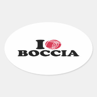 I love Boccia Boule Oval Sticker