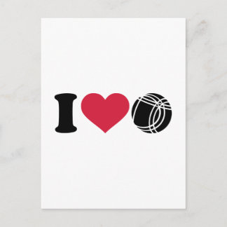 I love Boccia Petanque Postcard