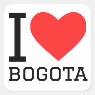 I love bogota square sticker