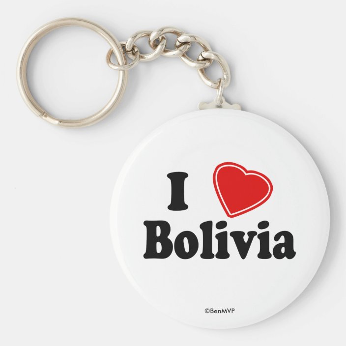 I Love Bolivia Key Chain