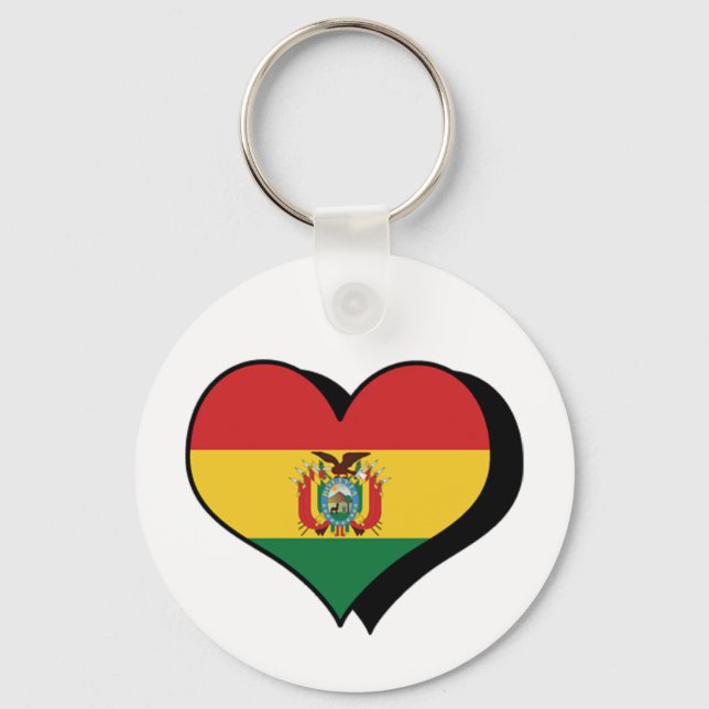 I Love Bolivia Keychain (Front)