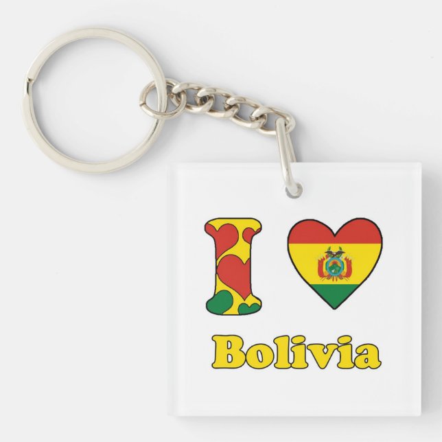I love Bolivia Keychain (Front)