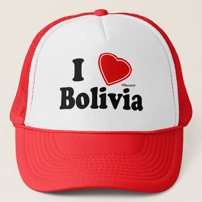 I Love Bolivia Mesh Hat
