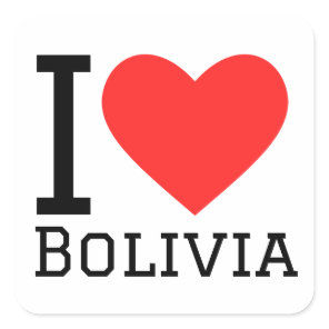 I love Bolivia  Square Sticker