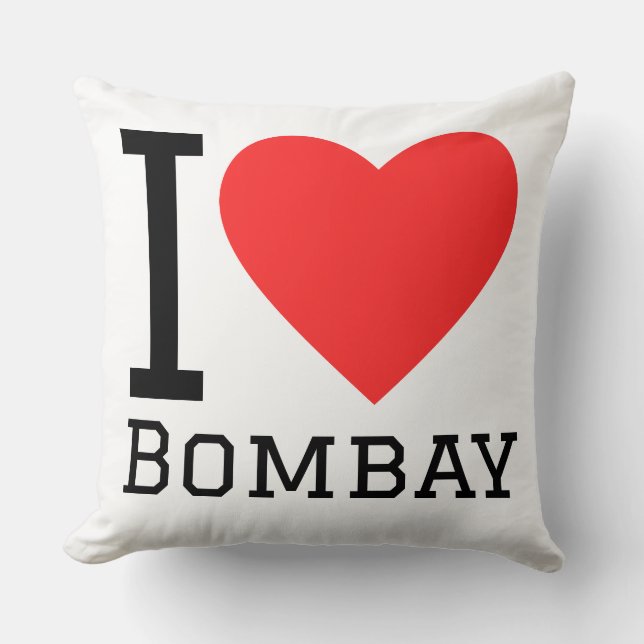I love Bombay  Throw Pillow (Front)
