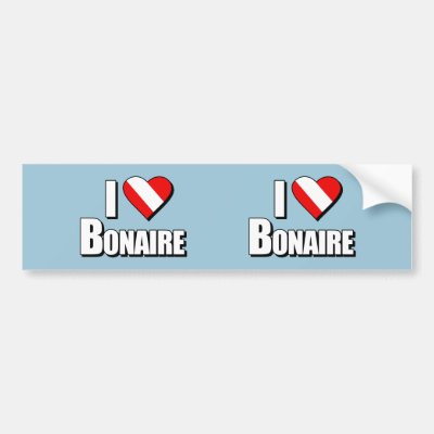 I Love Bonaire Diving Bumper Sticker