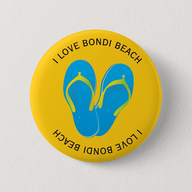 I Love Bondi Beach Pinback Button (Front)