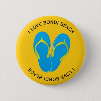 I Love Bondi Beach Pinback Button by Youbeaut at Zazzle