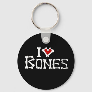 I Love Bones Keychain