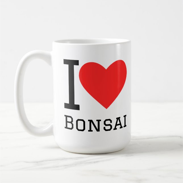 I love bonsai coffee mug (Left)