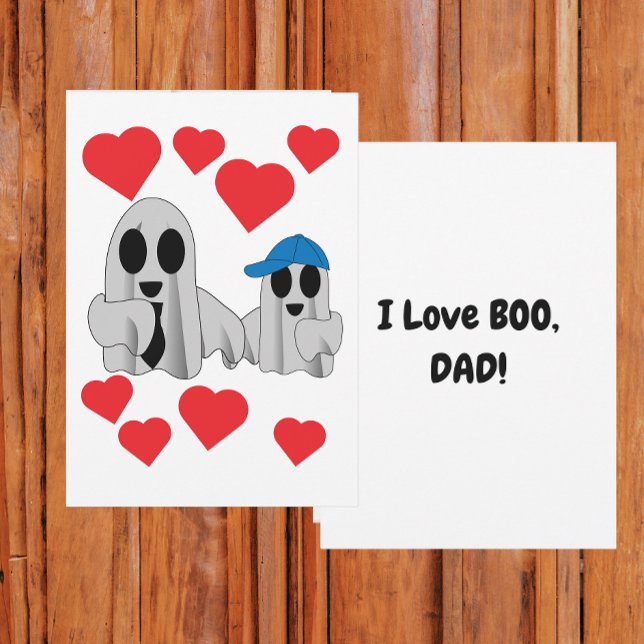 I Love BOO Dad from son Flat Card (Creator Uploaded)