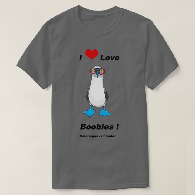 I Love BoobiesTShirt T-Shirt (Design Front)