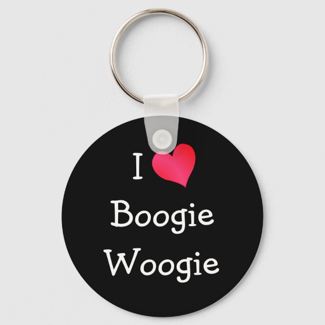 I Love Boogie Woogie Keychain (Front)