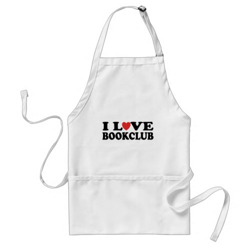 I Love Bookclub Adult Apron