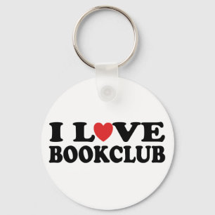 I Love Bookclub Keychain