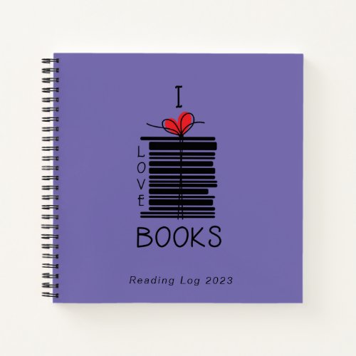 I Love Books 2023 Reading Log Notebook