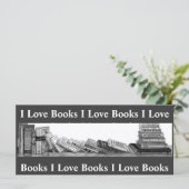 I LOVE BOOKS: BOOKMARK: PENCIL ART (Standing Front)