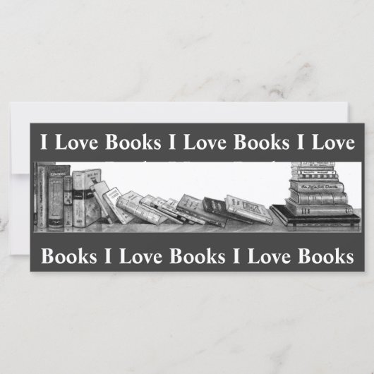 I LOVE BOOKS: BOOKMARK: PENCIL ART (Front)