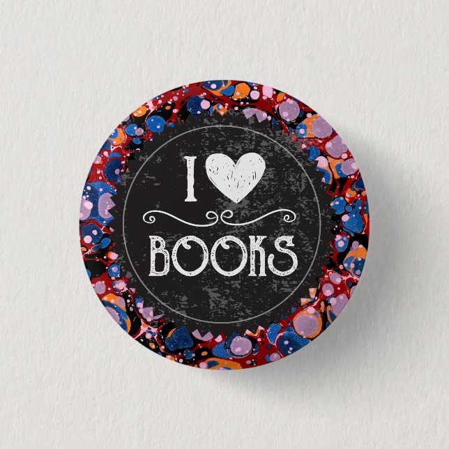 "I Love Books" Button (Front)