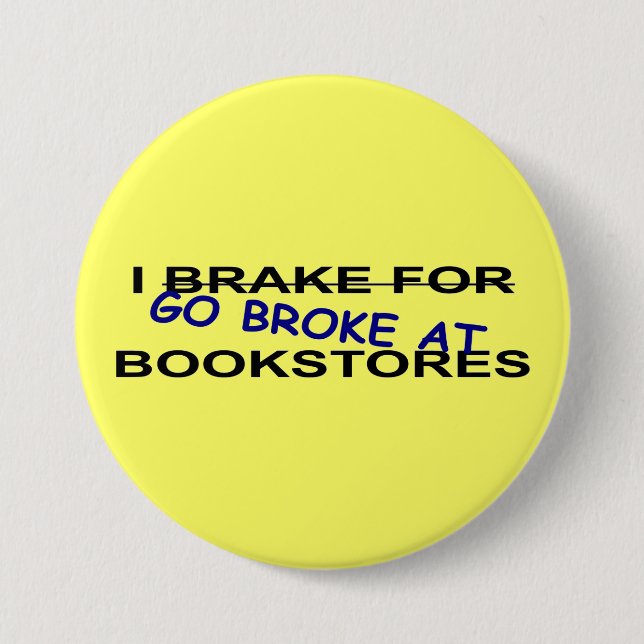 I Love Books Button for Book Worms (Front)