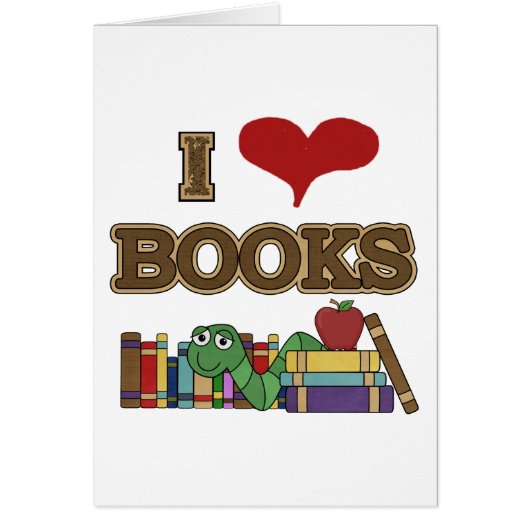 I Love Books Cards (Front)