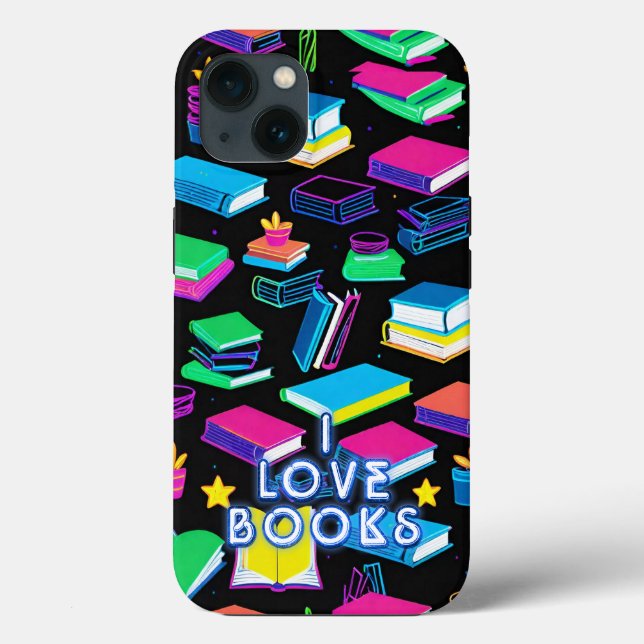 I Love Books Colorful  Case-Mate iPhone Case (Back)
