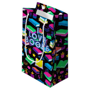 I Love Books Colorful Small Gift Bag