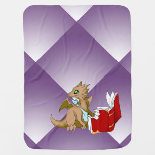 "I Love Books" Dragon Baby Blanket