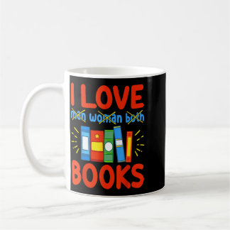 I Love Books Funny Aroace Reader Book Lover Gift Coffee Mug