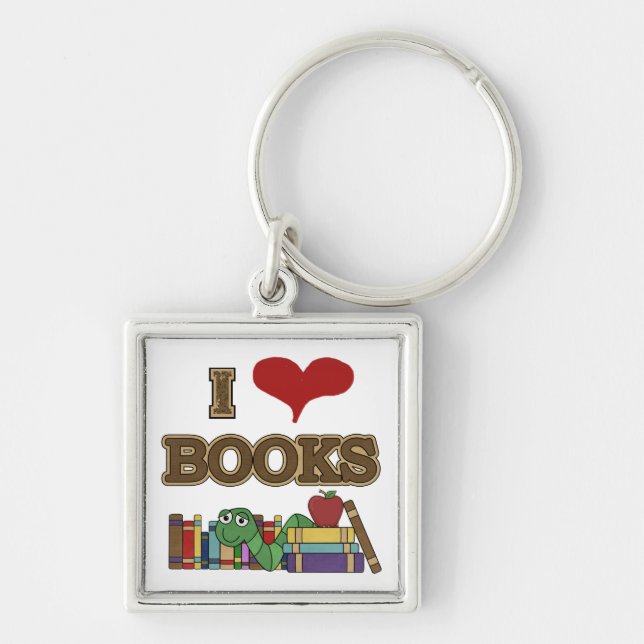 I Love Books Keychain (Front)