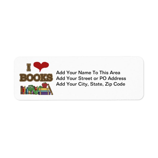 I Love Books Label (Front)