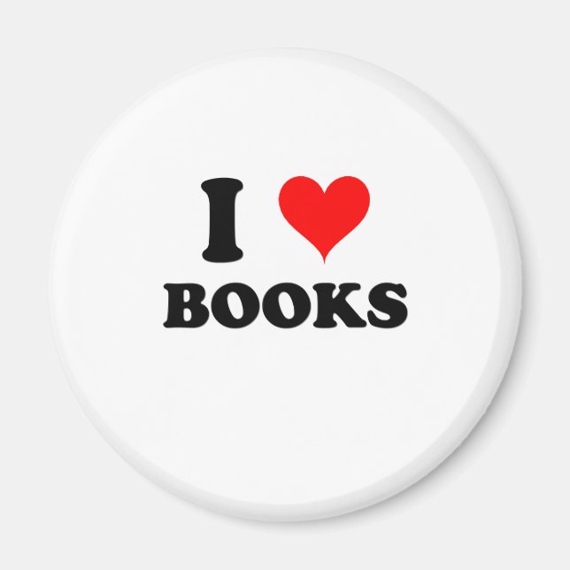 I Love Books Magnet (Front)