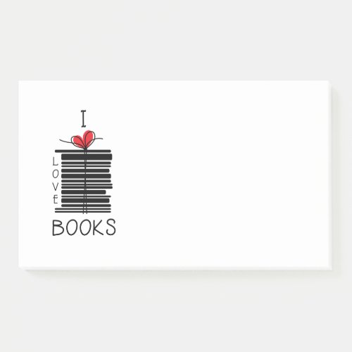 I Love Books Post_it Notes