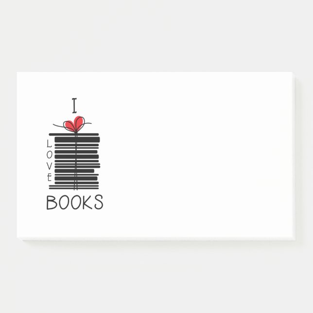 "I Love Books" Post-it Notes (Front)