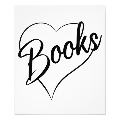 I Love Books Reading Book Lover Reader Librarian Photo Print