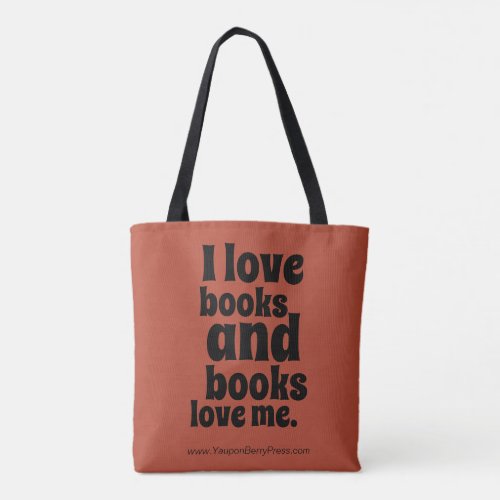 I Love Books Tote autumn orange