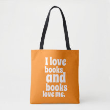 I Love Books Tote (turmeric)