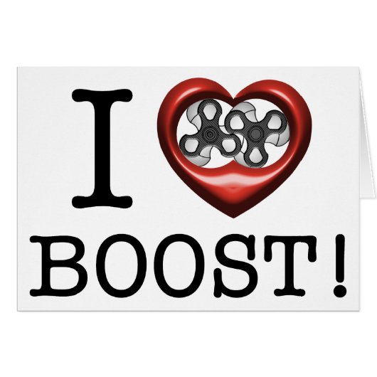 I love Boost - Supercharger Cards (Front Horizontal)