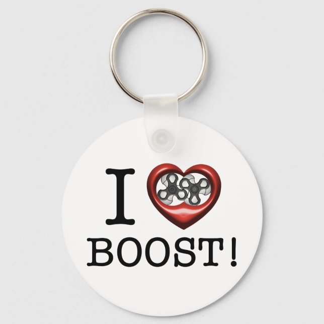 I love Boost - Supercharger Keychain (Front)