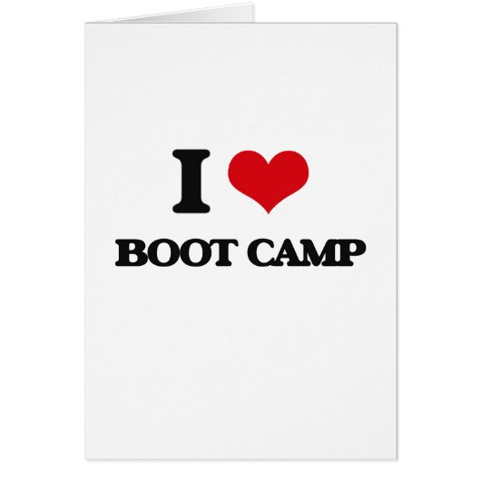 I Love Boot Camp Cards (Front)