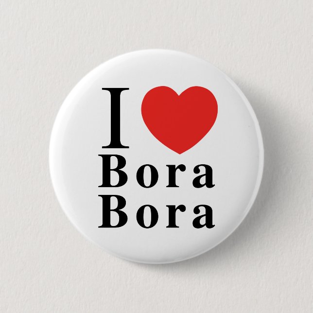 I [LOVE] Bora Bora Button (Front)