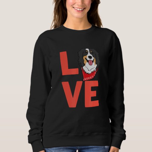 I Love Border Collie Dog Pet Owners And Animal Sweatshirt
